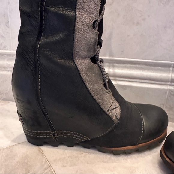 Sorel Cate the Great Knee High Wedge Lace Up Boot - Picture 10 of 14